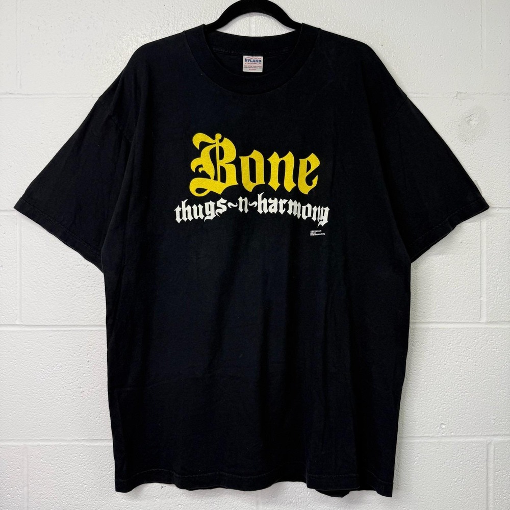 Vintage 90s 1997 Bone Thugs N Harmony Art of War Tour Shirt Rap Tee XL Black